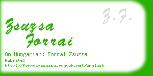 zsuzsa forrai business card